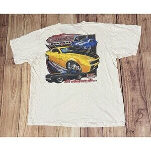 GM Camaro Central ET Motorgear Graphic T Shirt Size XL Extra Large White